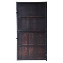 Japanese Antique Wabi-Sabi Large Cabinet 1860s-1900s / Black Tansu