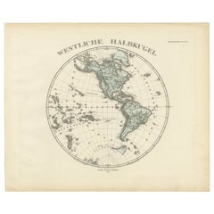Western Hemisphere - 1876 Edition by Adolf Stieler, Published by Justus Perthes