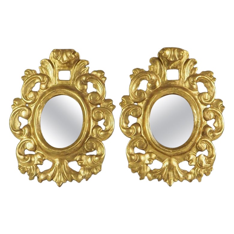 Antique Pair of Venetian Giltwood Wall Mirrors