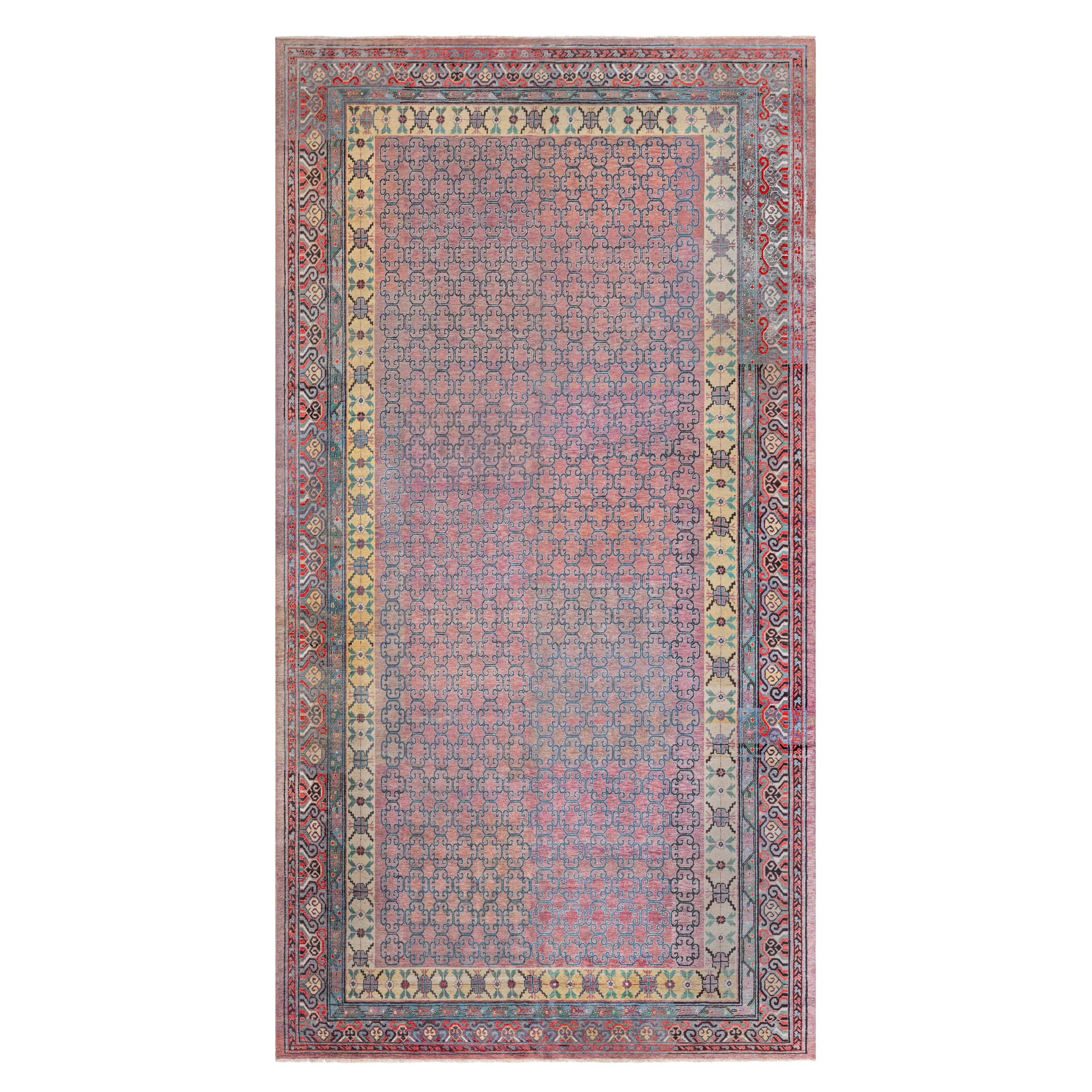 Tapis ancien Samarkand 'Khotan' en laine fait à la main Doris Leslie Blau