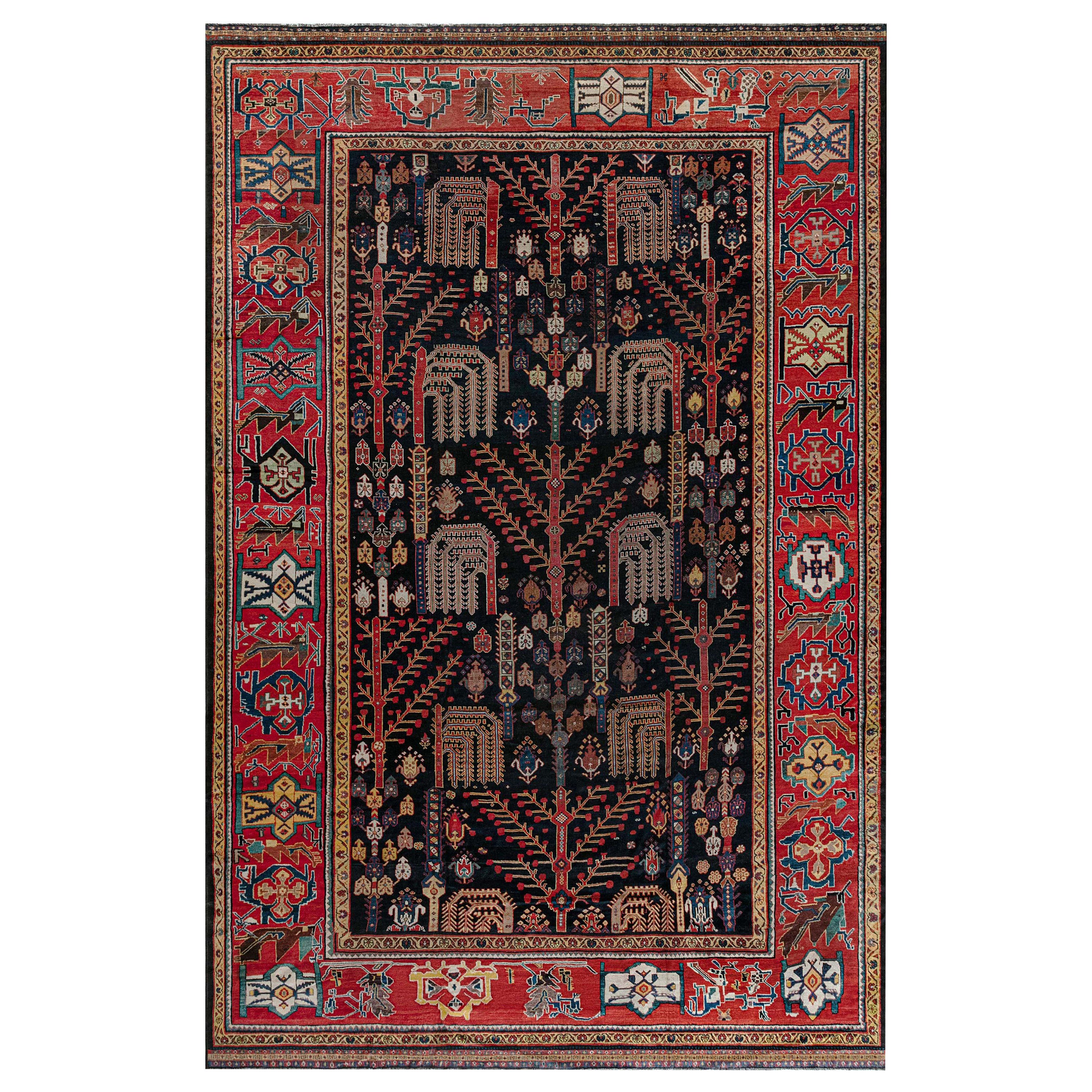 Doris Leslie Blau Authentic Persian Bakhtiari Red Handmade Wool Rug