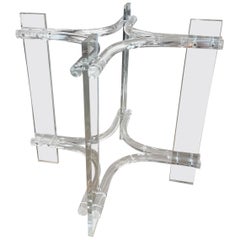 Vintage Palm Beach Modern Lucite Dining Game Center Entry Table Base