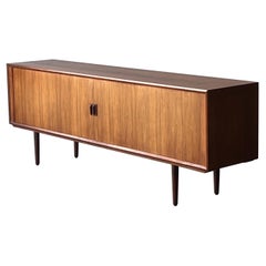 Mid-Century Tambour Door Walnut Credenza by Svend Aage Larsen
