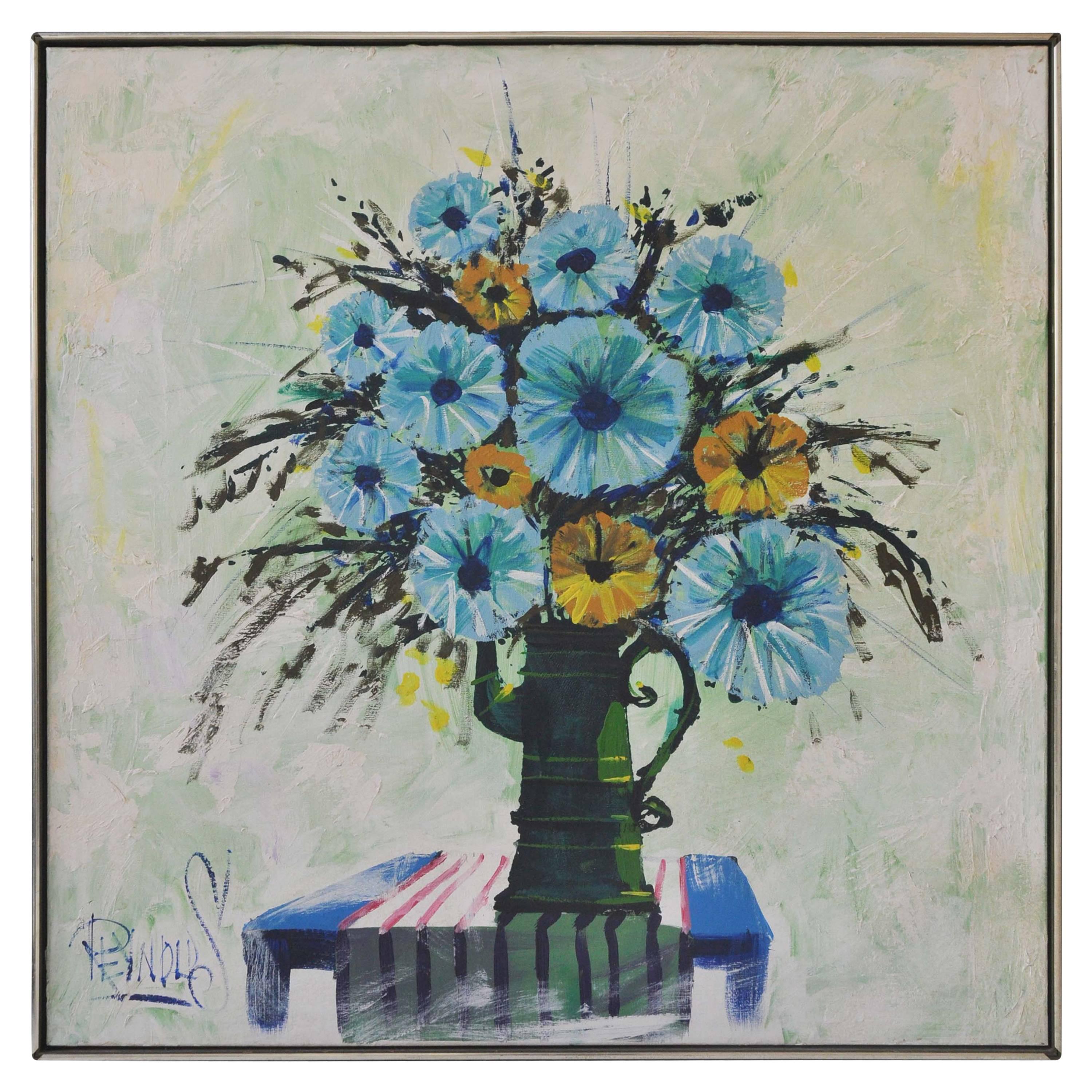 Mid-Century Floral Still Life For Sale