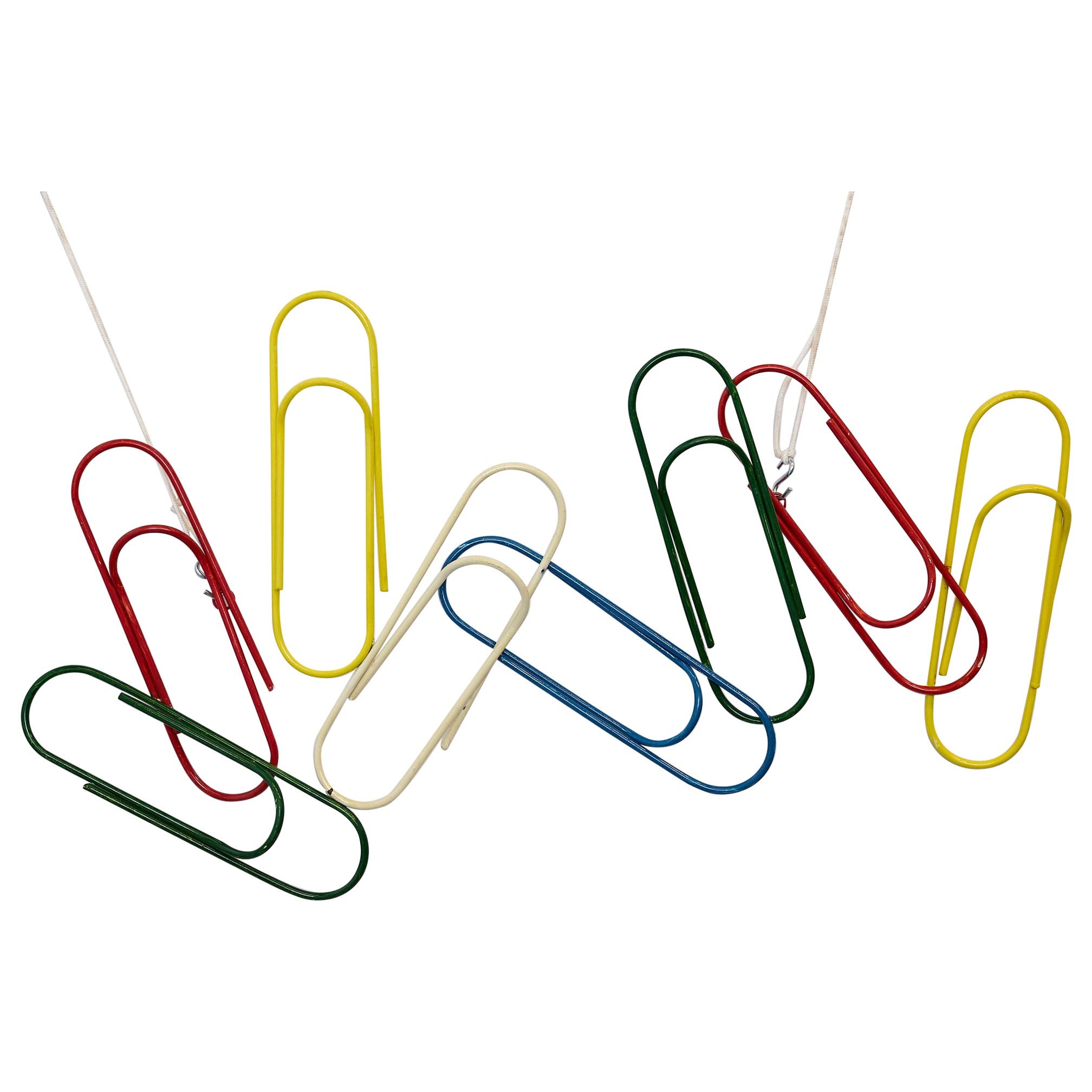 Vintage Pop Art, escultura de pared clip multicolor estilo C. Jere
