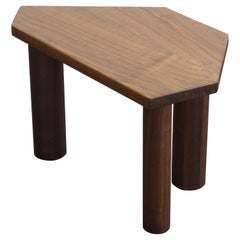 "Three Legger" table in solid Walnut by Last Workshop, organic modern