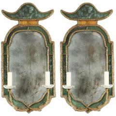 Pair of Beaded, Chinoiserie-Style Sconces