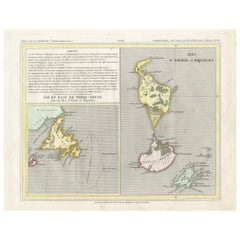 Terre-Neuve et St. Pierre & Miquelon : Carte française du début du 19e siècle