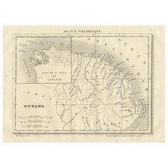 Série pittoresque française de Guiana et de Cayenne : carte du milieu du 19e siècle