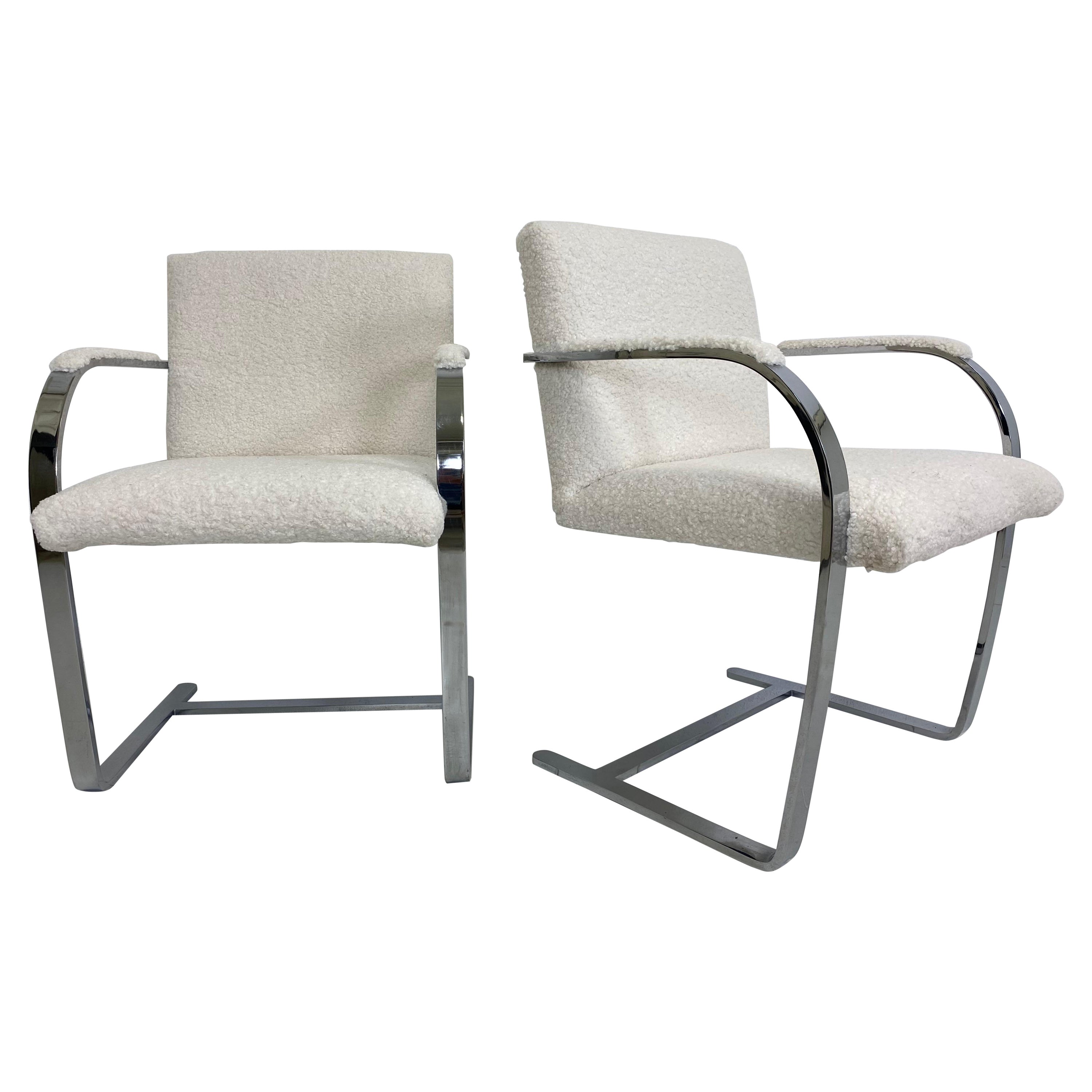 Mid century vintage Mies Van Der Rohe Brno chairs by Knoll