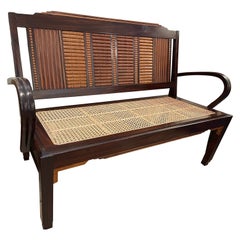 Fauteuil Caned Suite Mid-Century Modern des années 1970