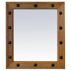 Mid-Century Decorative Wood Mirror, circa 1950, France.