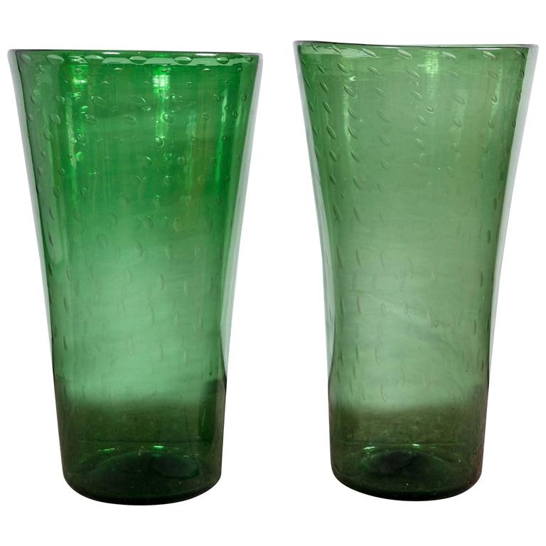 Green Empoli Glass Vases For Sale at 1stdibs