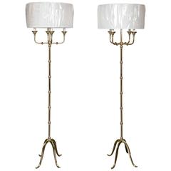 Pair of Brass Floor Lamps 11