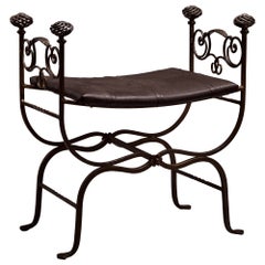 Early 20th century wrought iron taburette by Taidetakomo Hakkarainen
