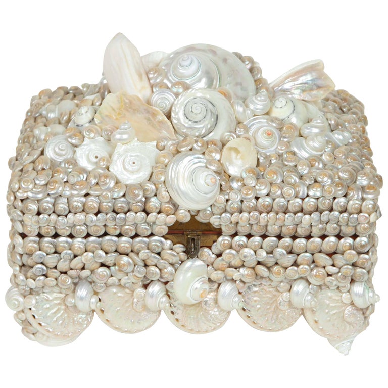 Shell covered Coquillage Box at 1stDibs
