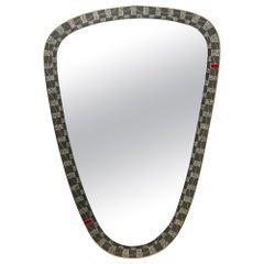 Organic Mid-Century Mosaic Asymmetrical Wall Mirror, Germany, 1950s
