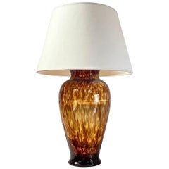 A mid twentieth century overscale Murano Tortoiseshell Lamp