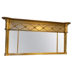 English Regency gilt over mantle 3 plate mirror