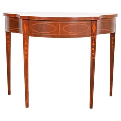Console ou table d'entrée historique en acajou de style fédéral Charleston