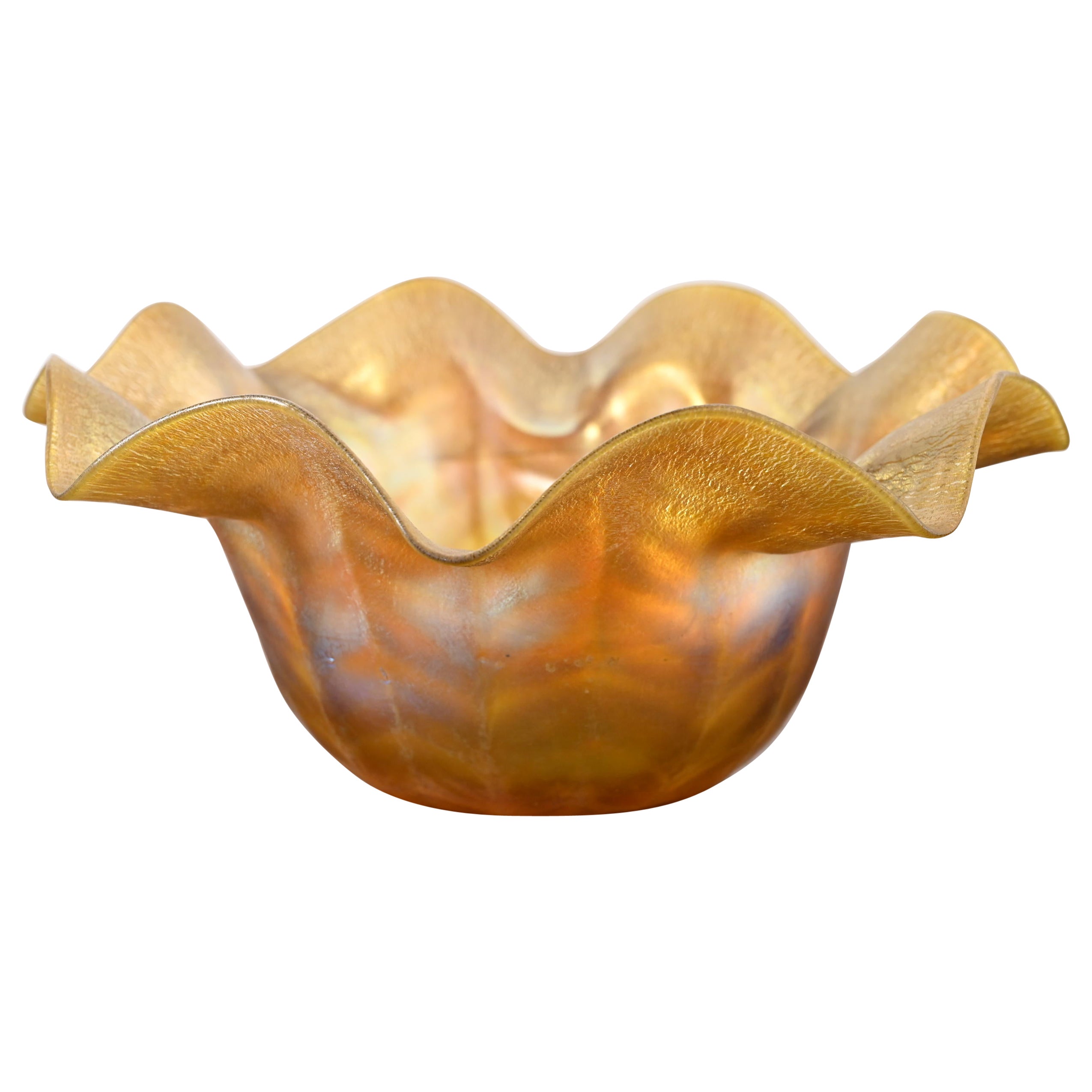 Louis Comfort Tiffany Verre d'art irisé Favrile Bol floriforme