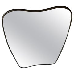 Gio Ponti  " Style "Fontana Arte Mirror Brass Wood Glass 1950 Italy