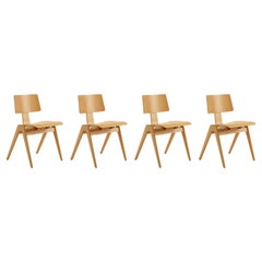 Set of 4 Daystak Side Chairs - Beech - by Robin Day for &Tradition