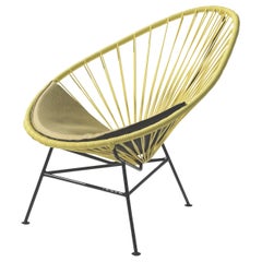 Yellow Acapulco Mini Chair With Yellow Cushion by OK Design