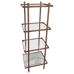 Late 20th Century Iron & Glass Etagere