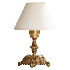 Swedish Designer, Table Lamp, Brass, Sweden, 1940s