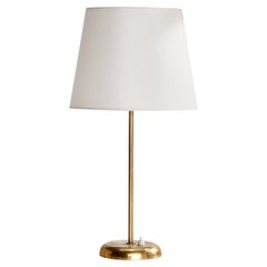 Swedish Designer, Table Lamp, Brass, Sweden, 1950s