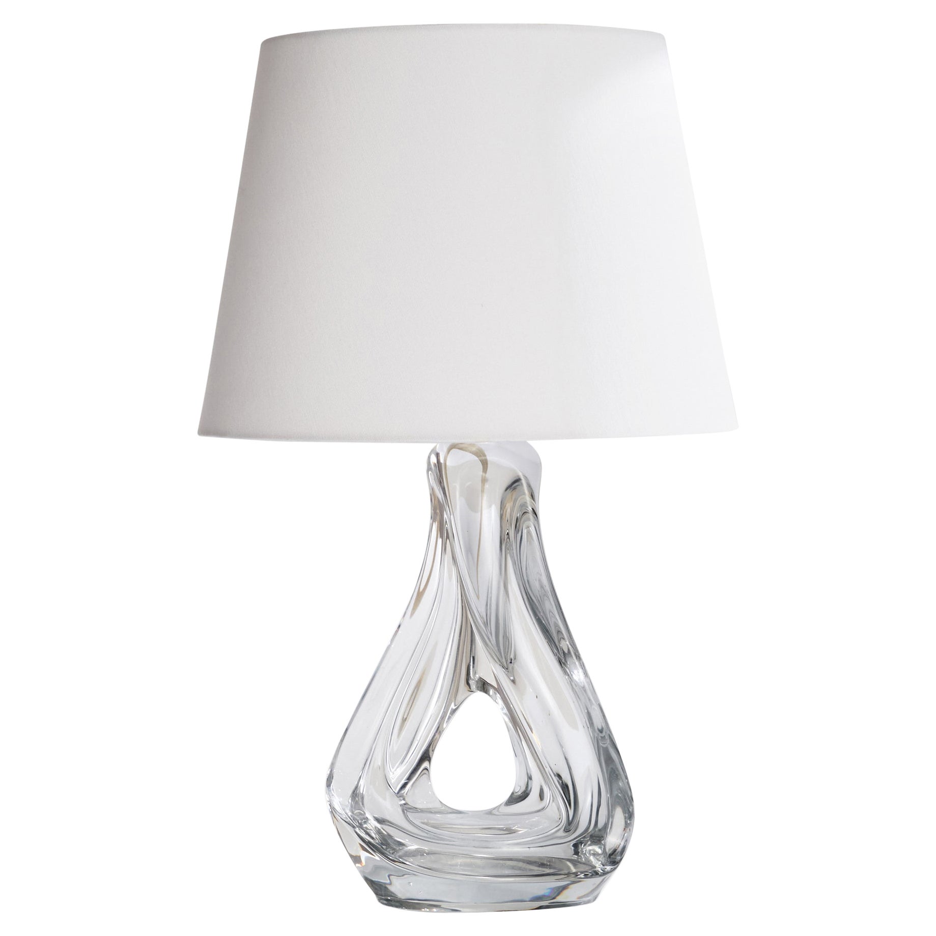 French Designer, Table Lamp, Blown Glass, France, 1960s