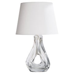 French Designer, Table Lamp, Blown Glass, France, 1960s