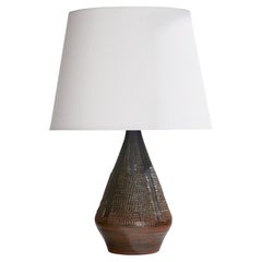 Danish Designer, Table Lamp, Stoneware, Denmark, 1960s