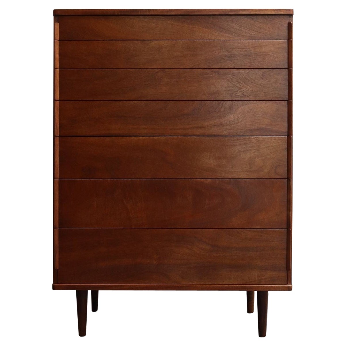 Cómoda Highboy Vintage de caoba por Edward Wormley para Dunbar
