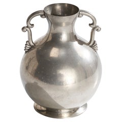 Vase Emti, étain, Suède, années 1930