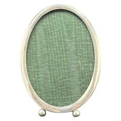 Antique Oval Sterling Silver Picture Frame