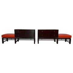 Pair of Benches / Nightstands by Edward Wormley for Dunbar