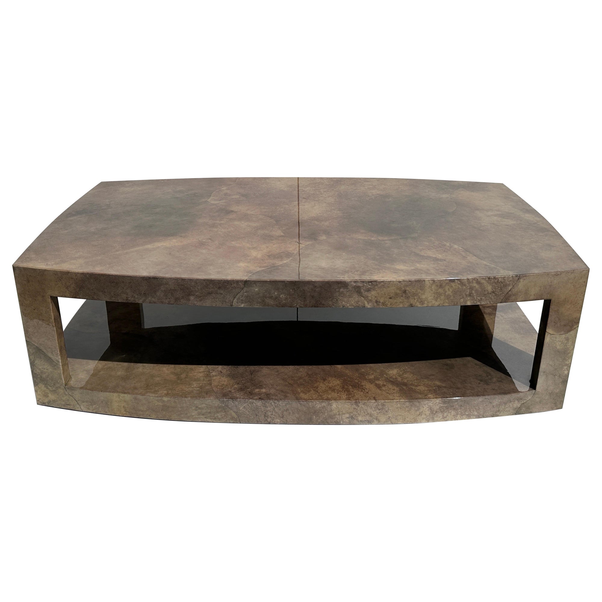 Table basse en parchemin de J. Robert Scott en vente