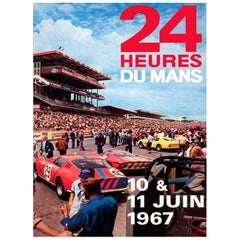 1967 Le Mans 24 Hours Original Vintage Poster