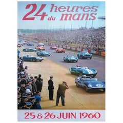 1960 Le Mans 24 Hours Original Vintage Poster