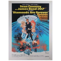 1971 Los diamantes son para siempre Cartel Vintage Original