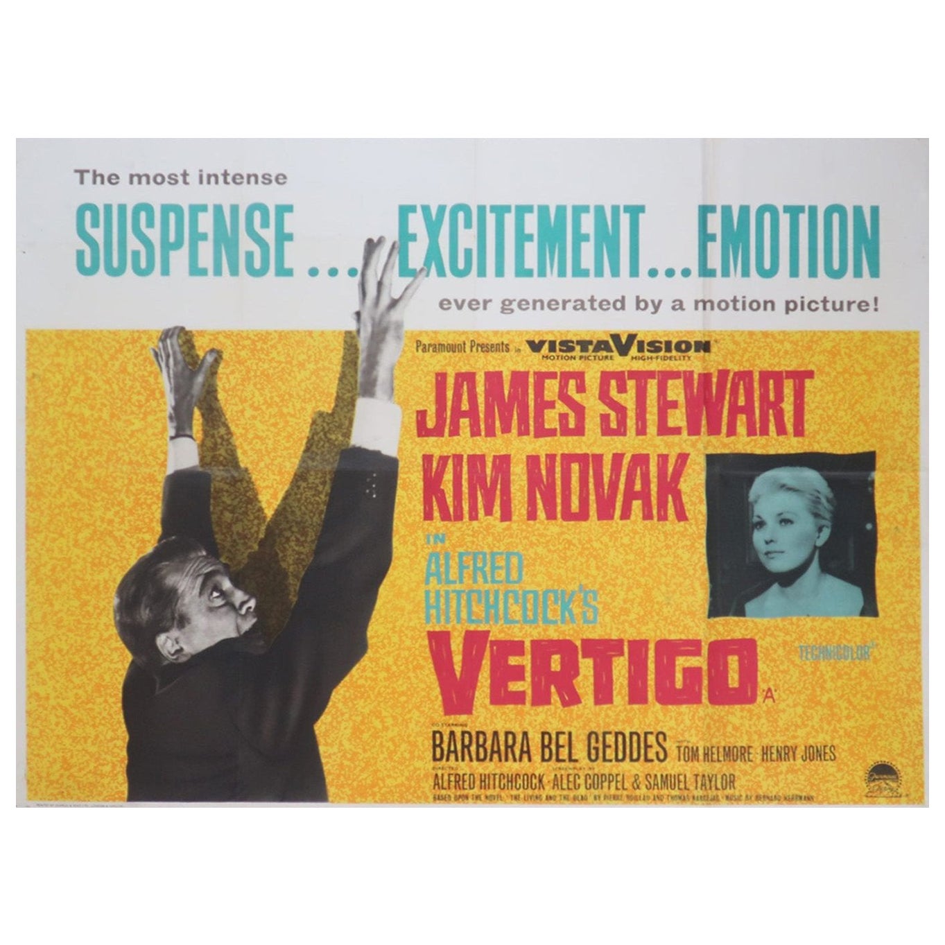 1958 Vertigo UK Quad Original Vintage Poster