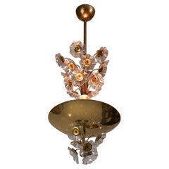 Lampe à suspension rare Lisa Johansson-Pape en laiton et verre, années 1950/1960