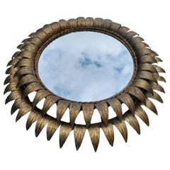 Miroir ensoleillé Meral avec applique murale