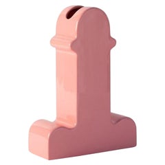 Shiva-Blumenvase von Ettore Sottsass, Rosa, glasierte Keramik, spanisch, XX. Jahrhundert