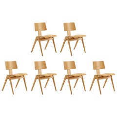 Set of 6 Daystak Side Chairs - Beech - by Robin Day for &Tradition