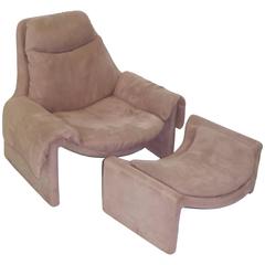 Vittorio Introini P60 Lounge Chair Ottoman Saporiti Proposals Collection