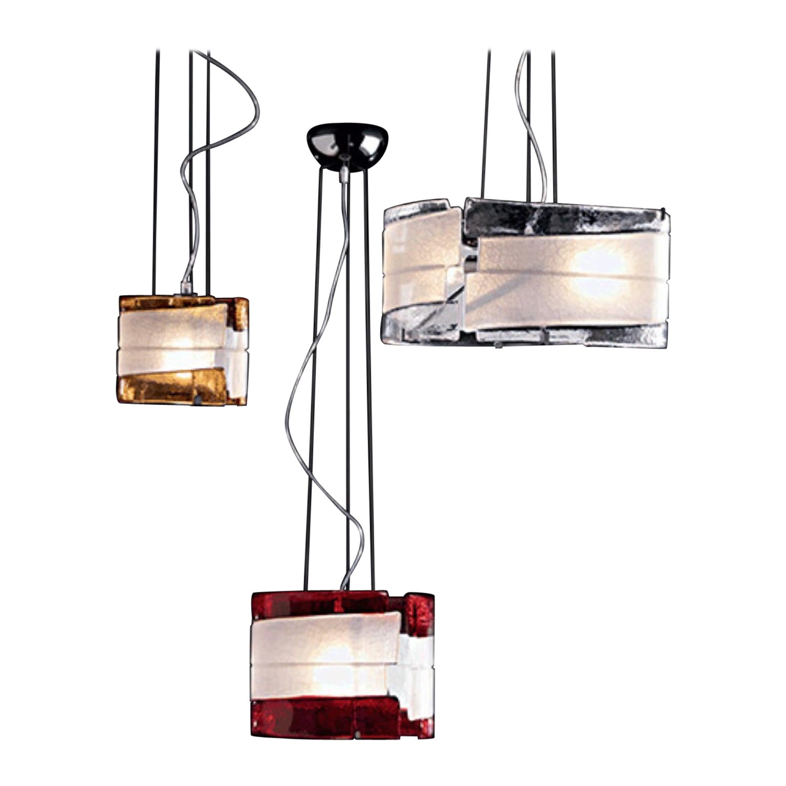 Lampada a sospensione Radius RADSOMBG di Mazzega 1946