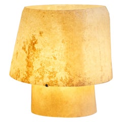 "Mush" Lamp Fibreglass Shade and Polished Stainless Steel Frame